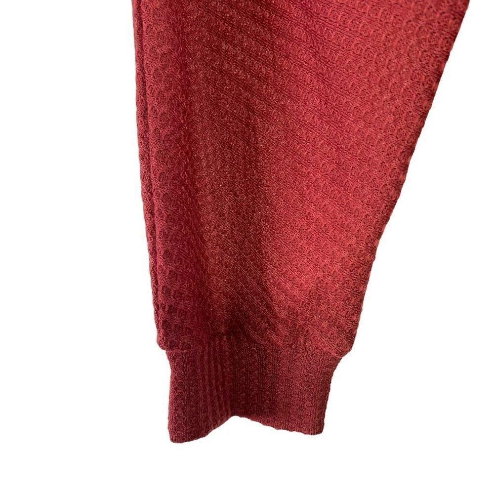 NEW Bloomchic Solid Waffle Knit Wrap Long Sleeve T-shirt Russet 3X - Picture 8 of 9